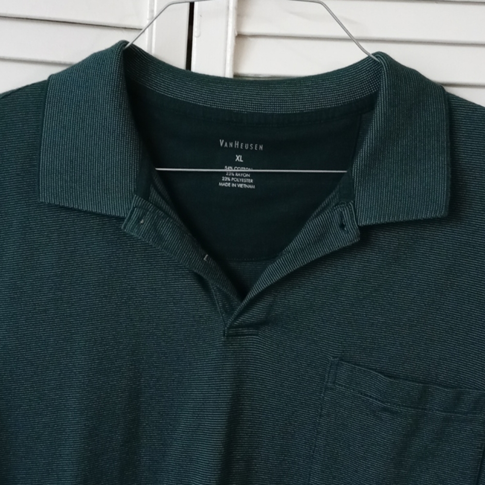Hunter green short sleeve polo